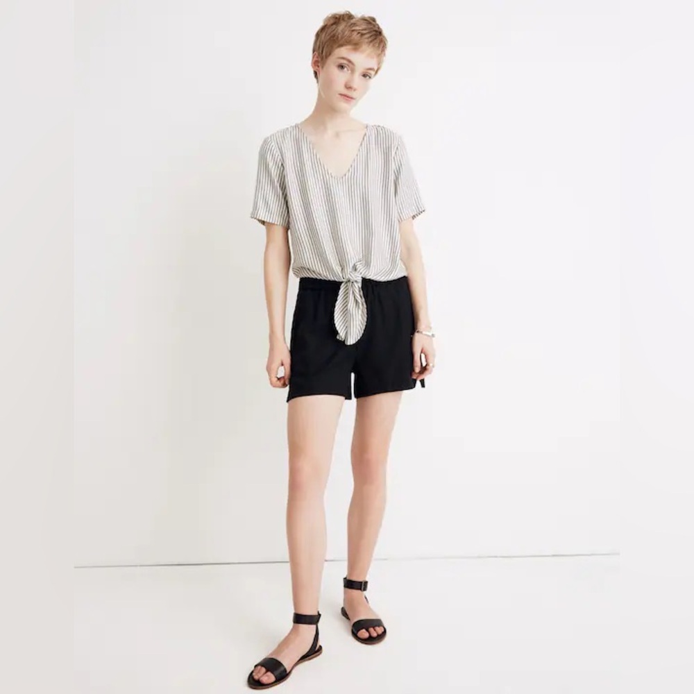 Madewell black pull-on shorts, size XS LIKE NEW